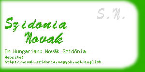 szidonia novak business card